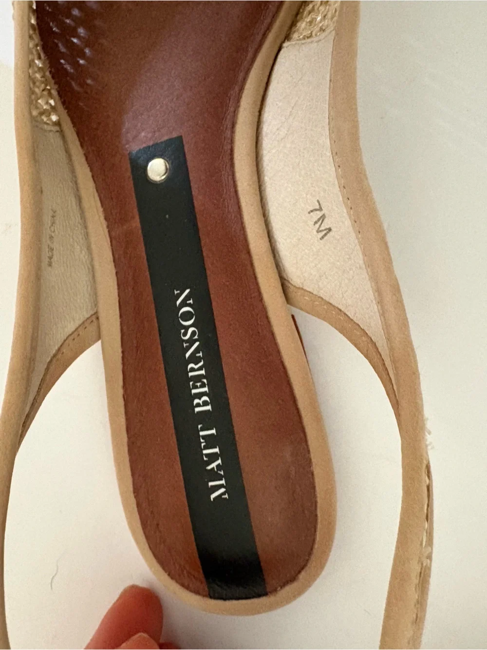 Matt Bernson Zola D’Orsay ankle strap flats Honey Raffia. 7. Great shape w/box